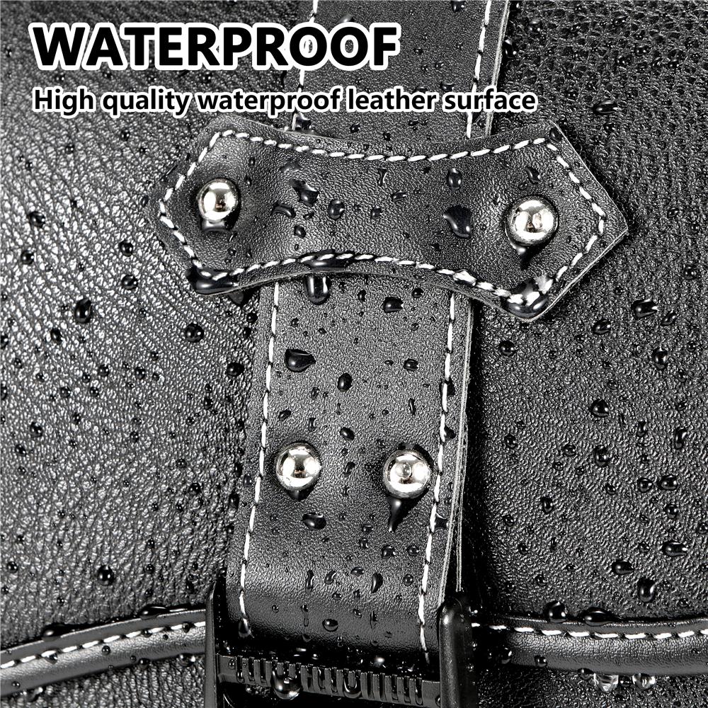 Universal Motorcycle Saddlebags Fork Bag Pu Leather Luggage Pouch Side Tool Bag Saddle Bag For For Honda For Bmw For Suzuki