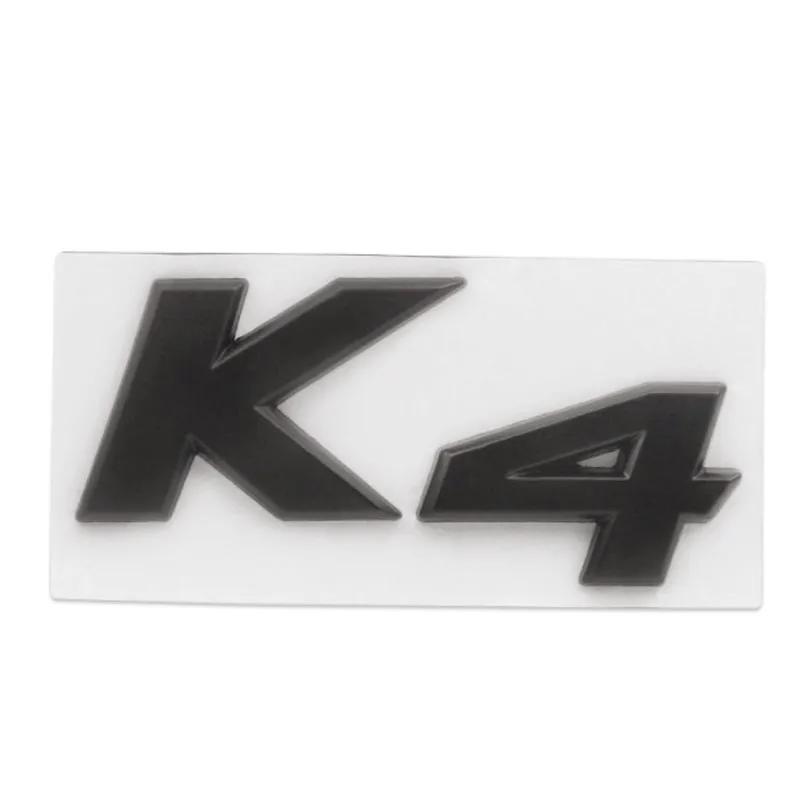 HRHT5 3D Metal Chrome Black K2 K3 K4 K5 KX7 Letters Logo Rear Boot Trunk Emblem Badge Sticker For Kia Car Styling Accessories