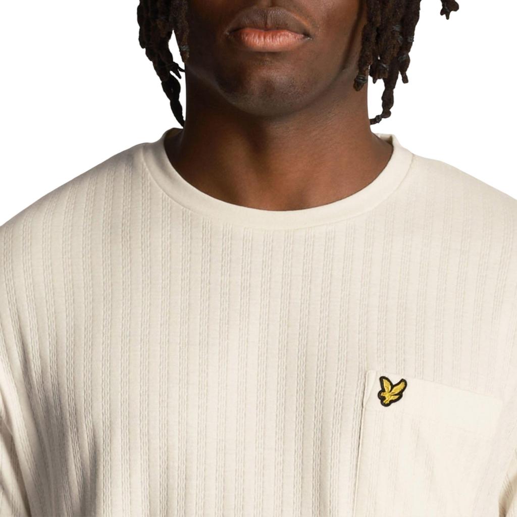 Lyle & Scott Mens Stripe Textured T-Shirt