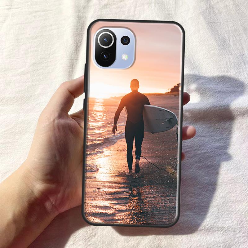 Surf Surfboard Case For POCO X5 X3 Pro F4 X4 GT F3 M5s F5 Pro Phone Shell For Xiaomi 12T 11T 12 13 Pro Lite