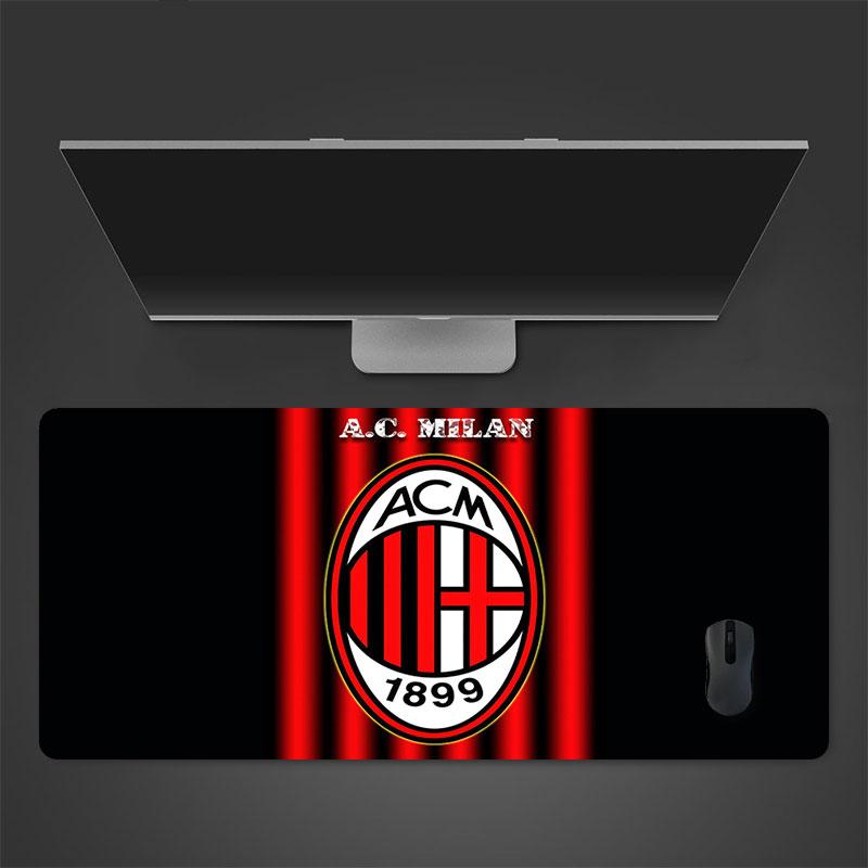 AC Milan logo Mouse Pad, Large Gaming Desk Mat, Non-slip XXL Mousepad for Laptop & Tablet, Mini PC Playmat with Stitched Edges
