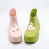 Модные женские водонепроницаемые резиновые сапоги Duck Aqua Shoes, цветные водонепроницаемые сапоги для молодежи, женские водонепроницаемые сапоги EVA, розовые, до середины голени, дождевые сапоги
