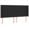 VidaXL Headboard with Ears Black 163x16x118-128 Cm Faux Leather3119676