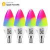 5W 220V 110V Smart Home WIFI Led Lamp RGBCW WW MFI Candle Led Light Bulbs E14 Homekit Siri Alexa Google Home Lampada Inteligente