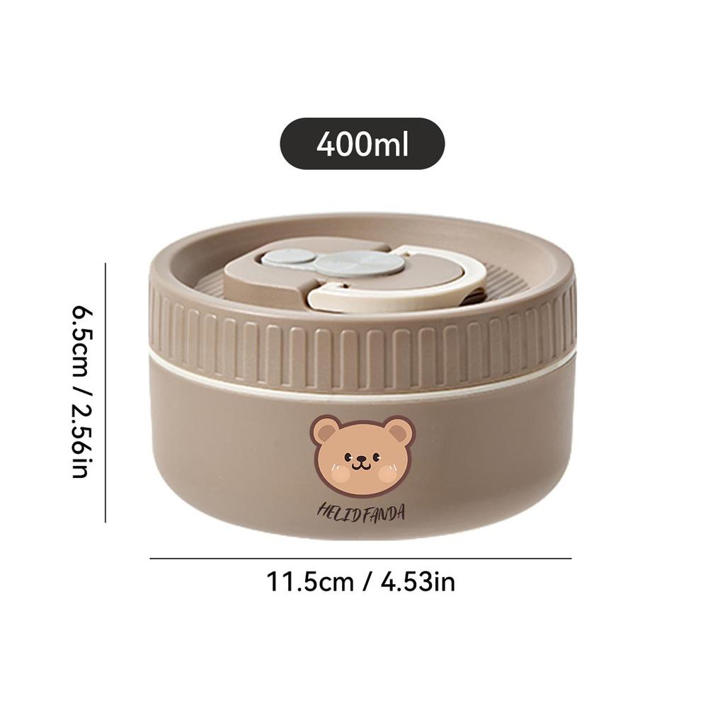 WORTHBUY Cute Thermal Bento Box Portable 304 Stainless Steel Lunch Box Heatable Sealed Leak-proof Food Container For Kids