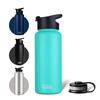 Water Bottle 1000ml Mug Bottle Vacuum Insulated Thermos Portable Lid Direct Drinking Stainless Steel Bottle Outdoor Sports Bottlebottle Blue 2-Piece