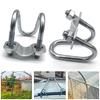 1Pcs Double U-Cross Hose Clamp Cross Clamp Tube Pipe Clip Durable U Bolt