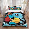 3 шт. комплект постельного белья Pokemon Squirtle Включает 1 одеяло + 2 наволочки, Без вкладышей для подушек, Мягкий, удобный, a0910229
