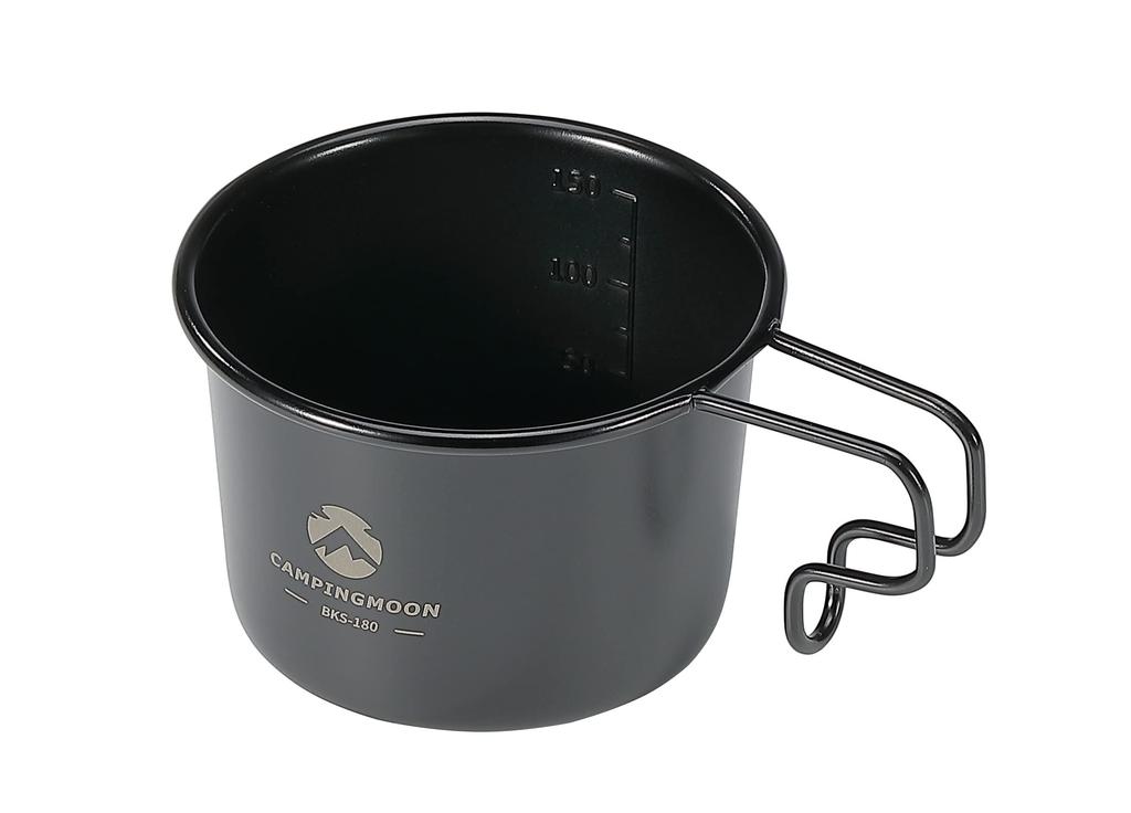 CAMPING MOON Camping Coffee Solo Mug, Small, Black, 160ml, SOLO MUG BKS-180