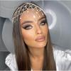 Горячая новинка от Meier: сетчатая цепочка на голову с бахромой из страз, цепочка для волос со стразами, аксессуар-украшение для головы с подвеской