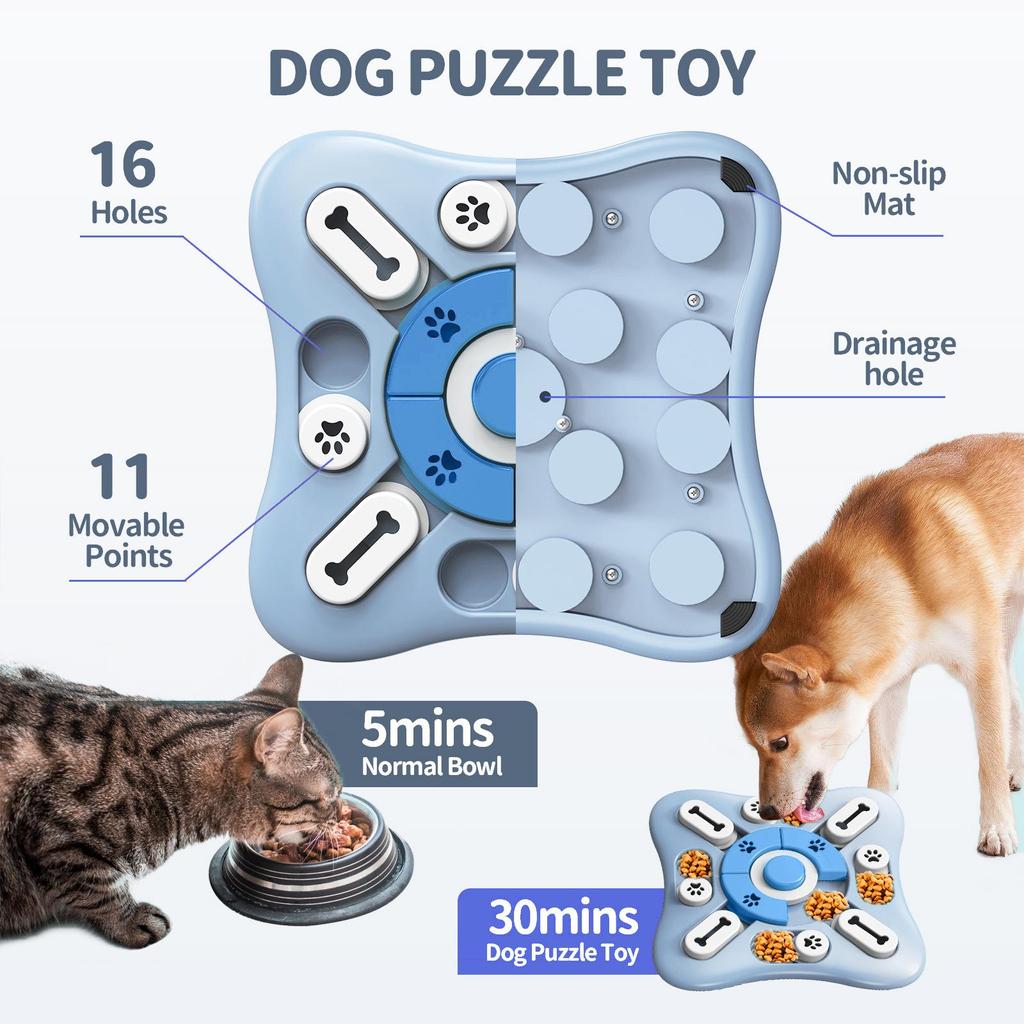 Dog Toy Slow Feeder Interactive Increase Puppy IQ Food Dispenser Slowly Eating NonSlip Bowl Pet Puzzle Cat Dogs Training