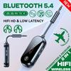2 в 1 Bluetooth 5.4 передатчик приемник стерео 3.5 мм AUX самолет аудио беспроводной адаптер микрофон для ТВ ПК наушники автомобиль самолет