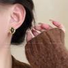 Серебряная игла ретро Маillard тигровый глаз шпильки серьги женские, Гонконгский стиль темперамент универсальные серьги серьги