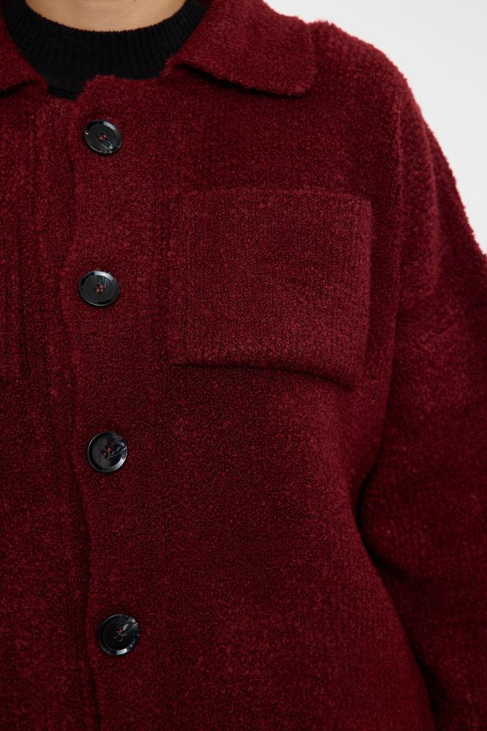 Women's Fashionable Stylish Cardigan Navy Blue Soft Textured Coat Look Knitwear Cardigan