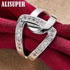 925 Sterling Silver Geometry AAA Zircon Ring Jewelry