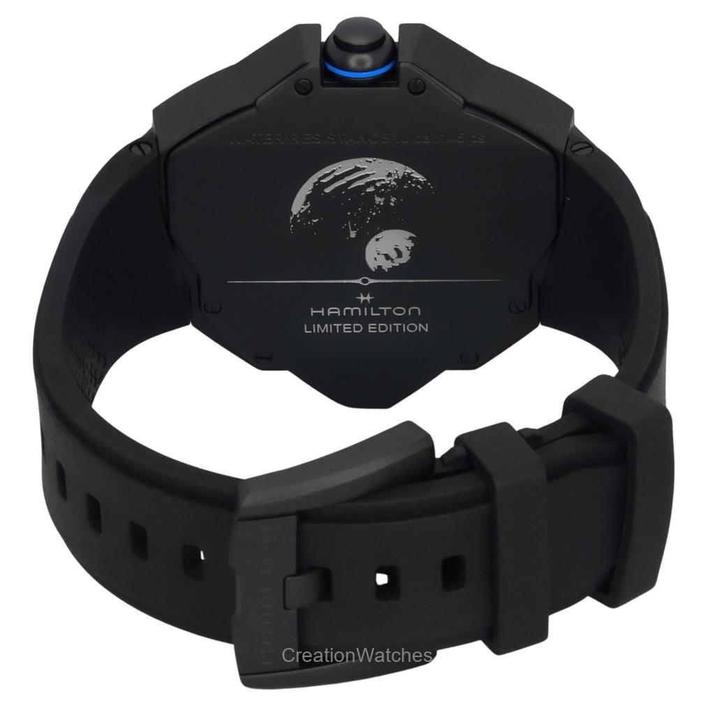 Hamilton Ventura Edge Dune Limited Edition Rubber Strap Black Dial Quartz H24624330 100M Men's Watch