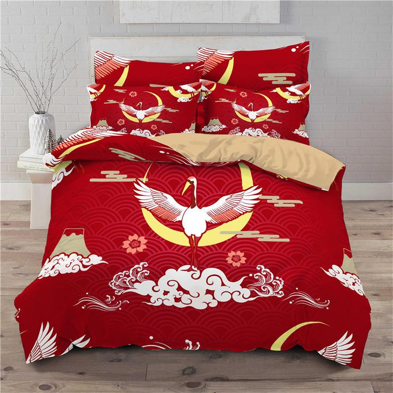 Lucky Cat Bedding Collection For Kids Girls Boys 3D Print Floral Duvet Cover Collection Microfiber Chinese Traditional Style Comforter Cover