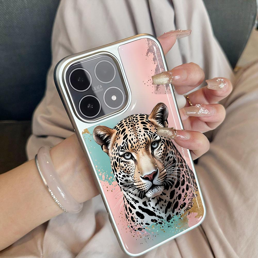 Акварельный Чехол-Капля с Леопардовым Узором для iPhone 15 17 13 Pro Max Телефон 11 12 ProMax 14 15 16 Plus Чехлы Ударопрочный Минималистичный Funda