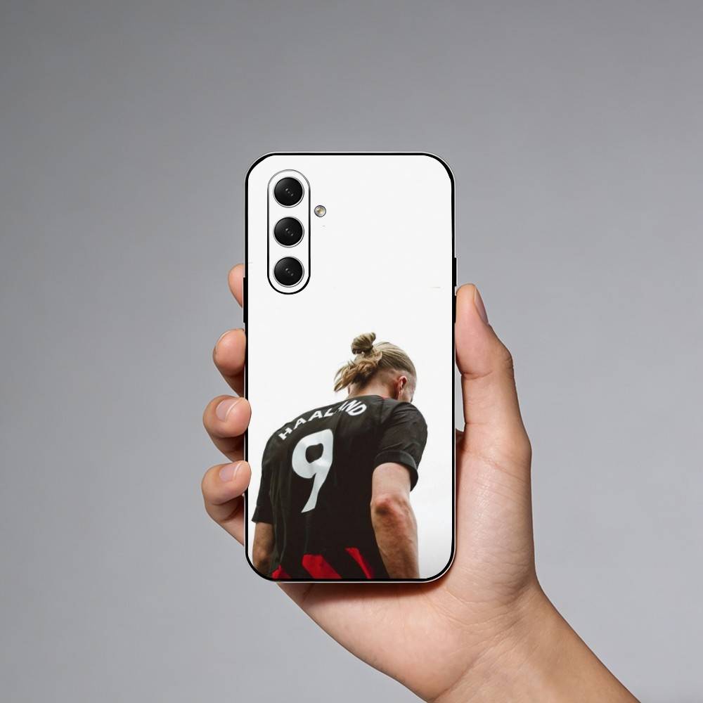 Чехол для телефона Football E-Erling H-Haaland для Samsung Galaxy A73, A72, A71, A70, A52, A51 Другие Мягкий Черный Чехол
