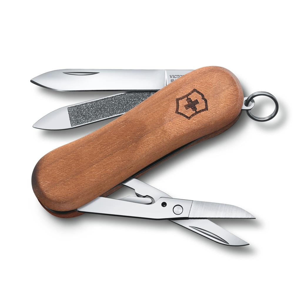 Victorinox Executive Wood 81 Swiss Army Knife Многофункциональный нож Trekking Hiking Wave Blade Ножницы Пилка для ногтей Swiss Made Multi Tool с 5