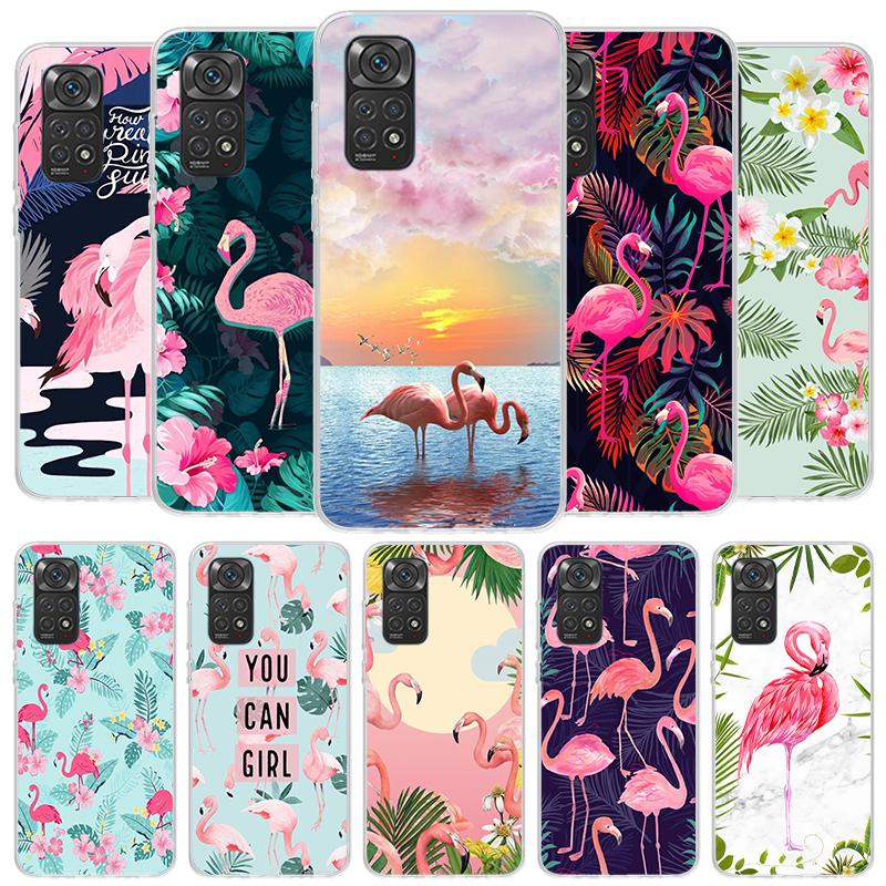 Pink Red Flamingo Cover Phone Case For Xiaomi Redmi Note 15 14 13 12 11 10 Pro Plus 14S 12S 11S 11T 11E 10S Soft Fundas Shell Re