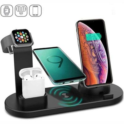 Подставка для беспроводного зарядного устройства Qi 4 в 1 для iPhone 14, 13, 12, 11 Pro Max, док-станция для быстрой зарядки, Apple Watch Ultra 8, 7 AirPods Pro, Samsung S23