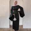 Women's Muslim Dress Temperament Elegant Flying Sleeve Round Neck Dress