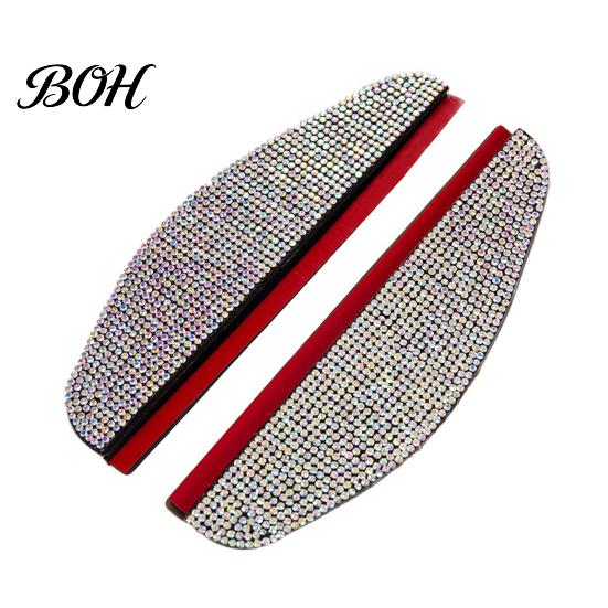 Rearview Mirror Rain Protector Rhinestone Car Side Visor Guard, Anti-Glare Rear View Exterior Decorative Accessories Eyebrows, Widened Arc Mirrors