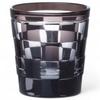 Mizukage Kiriko Glass Checkered Small Sake Checkered Current Model J-kitchens Cup, Design, Cup, 55xH58mm, 65cc, Pattern, Purple,