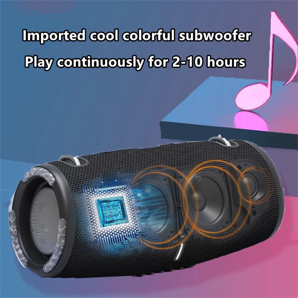 1PC Portable Waterproof 100W High Power Bluetooth Speaker RGB Colorful Light Wireless Subwoofer 360 Stereo Surround TWS FM Boom Box