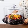 Transparent Dust Cover Acrylic Cake Cover Cake Stand Dessert Plate Melamine Tray Wooden Tray Cake Pan Display Stand Dim Sum Dish