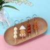 Oden Fake Food Key Ring Korean Style Bag Pendant Simulation BBQ Keychains Women Fashion Jewelry