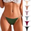 1PC Panties Sexy Underwear Solid Color Ice Silk Lingerie Women Knickers Seamless G-string Thongs