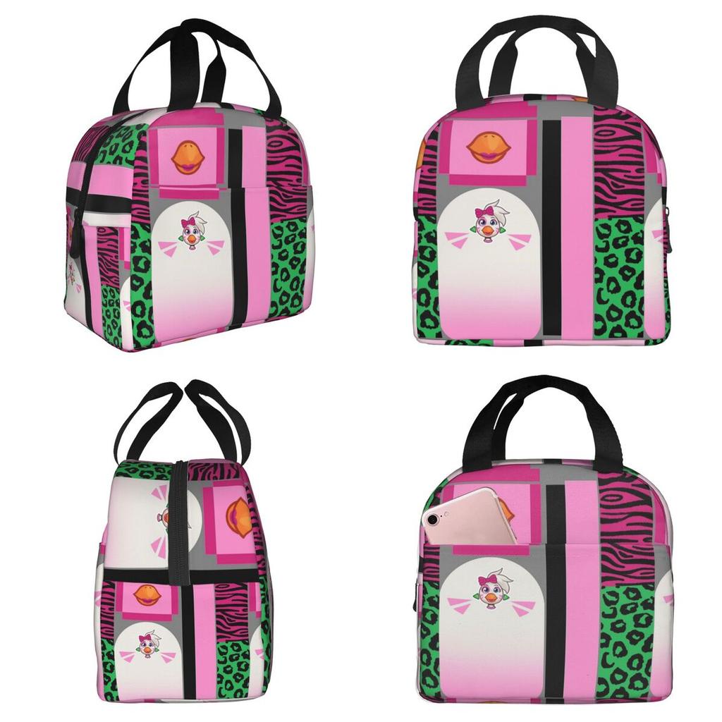 Glamrock Chica Fazbear Entertainment Insulated Lunch Bag for Women Office Cooler Thermal Food Box Tote Lunch Boxes Container