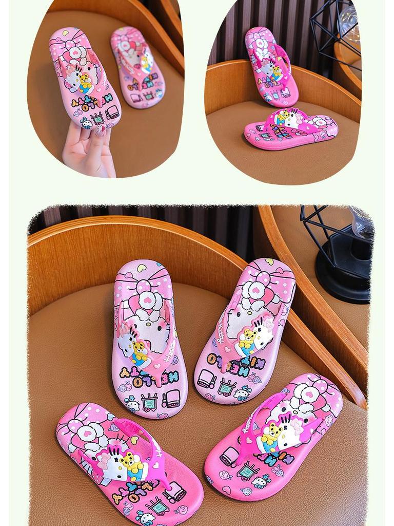 Очаровательные нескользящие шлепанцы для девочек 2-8 лет – Мягкие летние сандалии для дома или пляжа