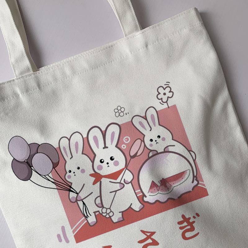 Японская готическая летняя темная холщовая сумка унисекс с милым мультяшным рисунком Harajuku, повседневная винтажная женская сумка Ulzzang Kawaii, сумка на плечо