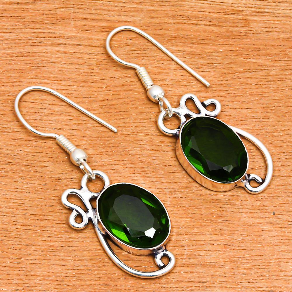 Emerald Quartz Gemstone Ethnic Jewelry Necklace Set 16-18''