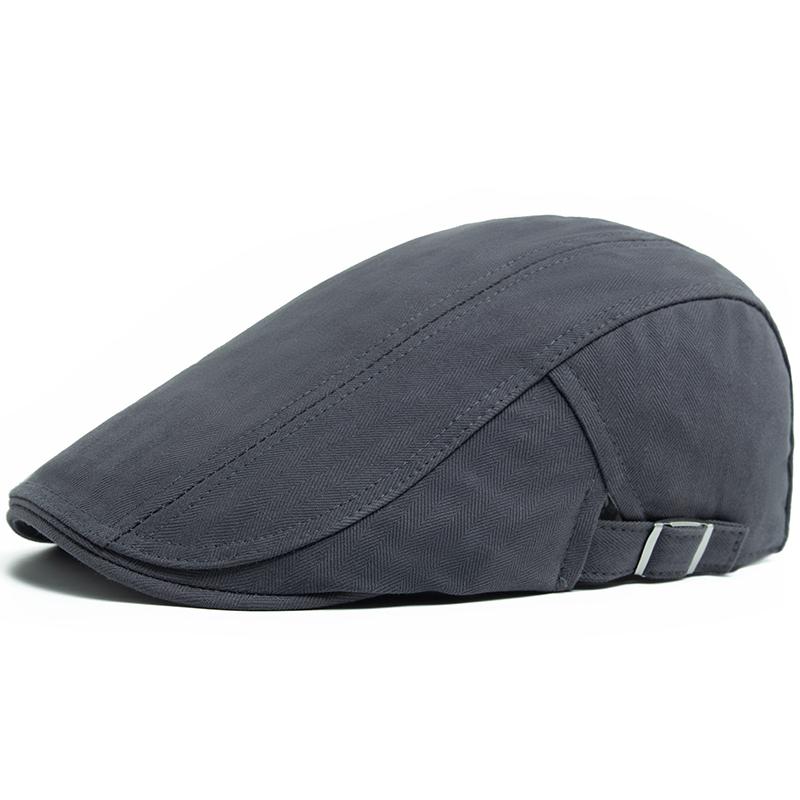 Men's Berets Classic Casual Solid Color Newsboy Cap Fashion Vintage Cotton Visor Hats For Men Summer Beret Higher Quality