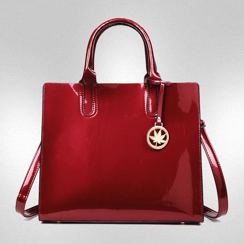 Новая глянцевая однотонная женская сумка кроссбоди на одно плечо, сумка «мать и дитя» из трех частей, женская сумка из лакированной кожи