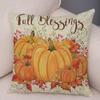 Color Watercolor Pumpkin Pillowcase Super Soft Polyester Decorative Plant Cactus Cushion Cover Suitable for Car Sofa Pillowcase