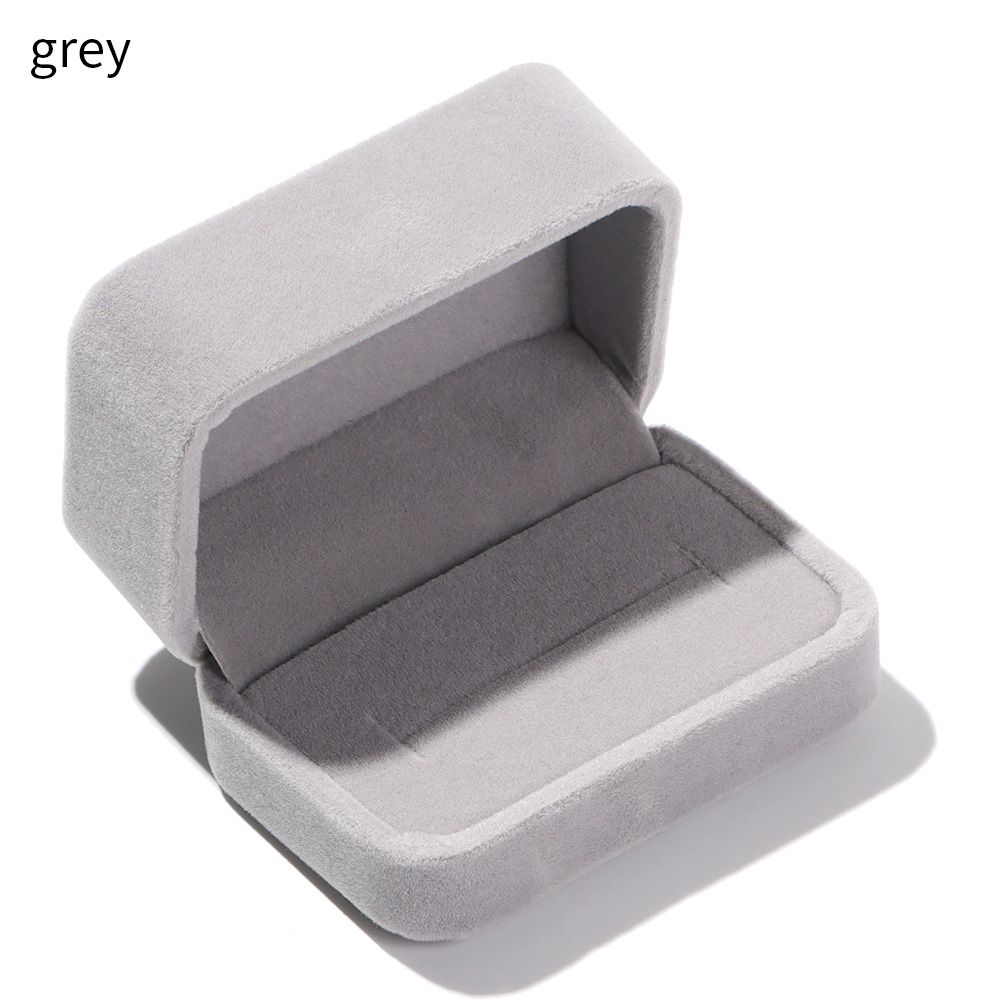 High-quality Wedding Square Velvet Jewelry Case Display Box Couple Double Ring Box Storage Box
