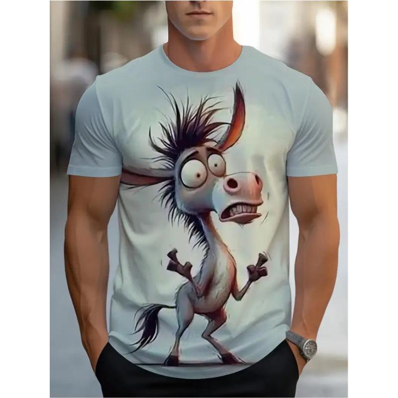 Donkey Graphic 3D Printed T Shirts Men Women Fashion Casual Novelty T-shirt Kid Street Short Sleeve Funny Kids T Shirt