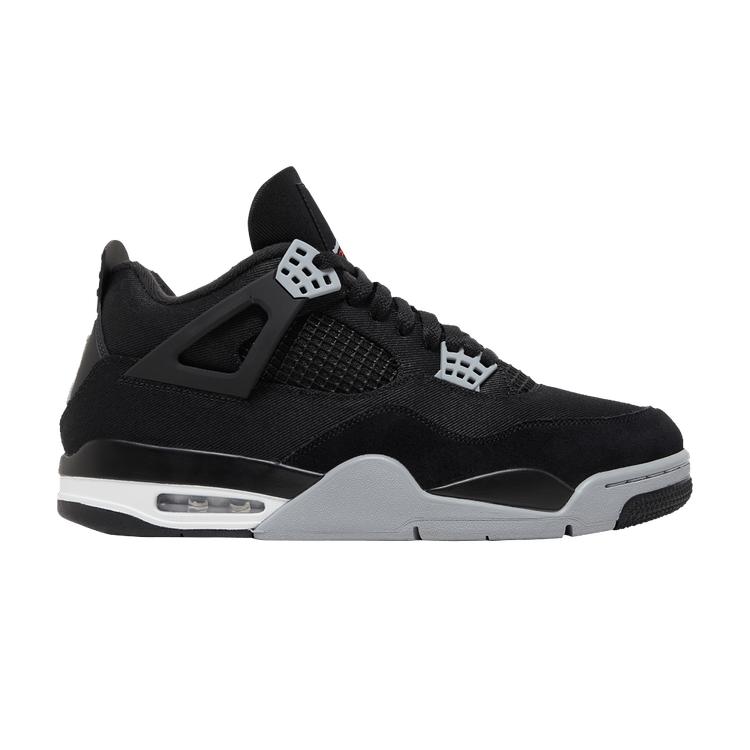 Air Jordan 4 Retro SE Черные парусиновые кроссовки унисекс Белые огненно-красные светло-стальные серые DH7138-006