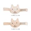 Y-1290 pompkins BABY 100% Organic Cotton [Kitty Series] Cat Wrist Rattle, Made in Japan (Brown)