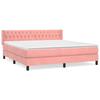 3131152 vidaXL Lit à sommier tapissier avec matelas Rose 160x200 cm Velours