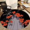 1pc Ghost Flowers Office Round Area Rug,  Mat Suitable For Office, Under Office Chairs Bedroom Living Room Home Decor, Room Deco