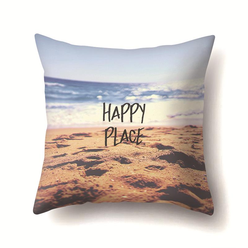 Modern Painted Simple Household Car Polyester Pillow Case Car Decoration Home Printed Waist Pillow Case