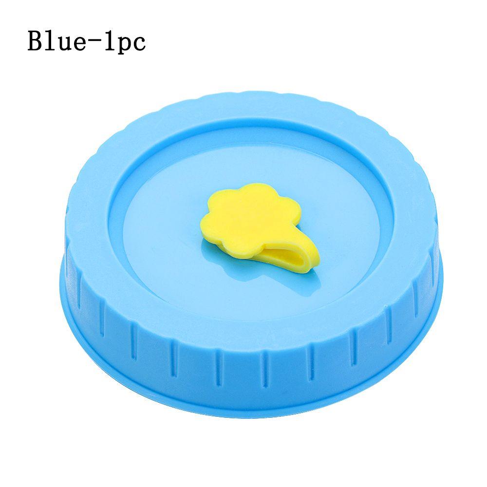 1/4Pcs Plastic Leak-Proof Food Storage With Straw Hole Canning Lids Jar Caps Mason Jar Lids