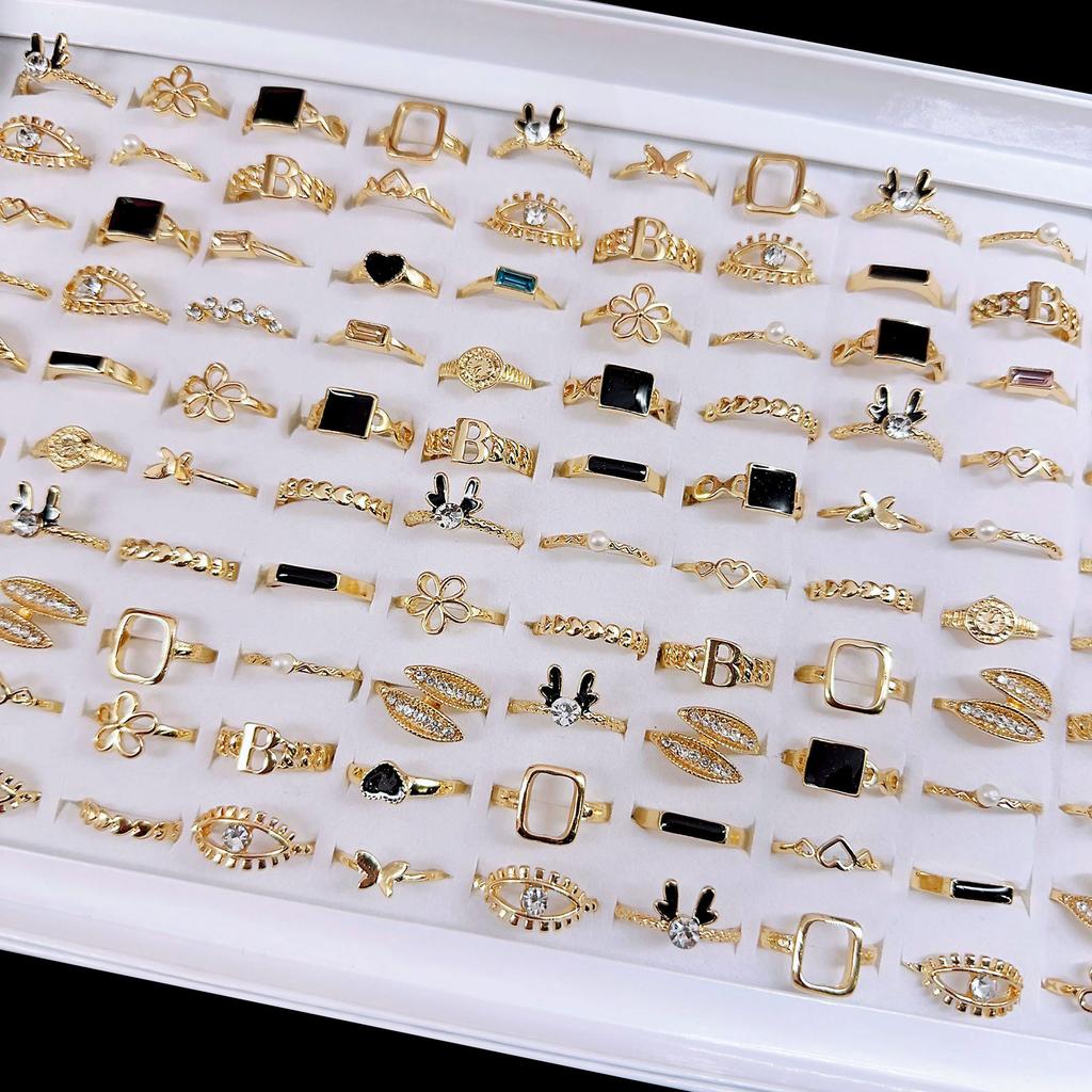 10Pcs Mixed Match Ring Ladies Crystal Ring Jewelry