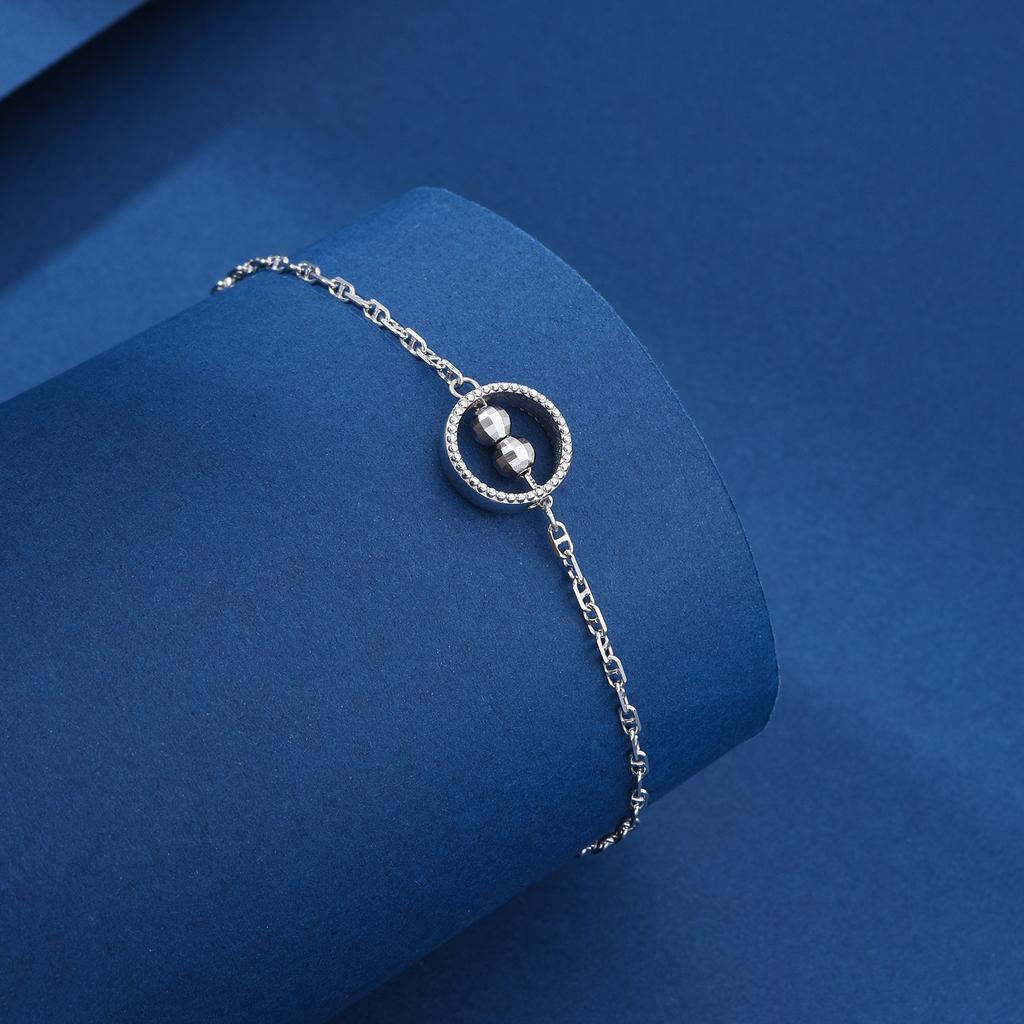 925 Sterling Silver Women's Anklet with Beaded Ankle Bracelet Anklet Anklet Accessory 10 Inches